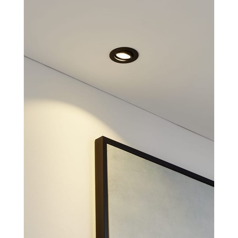 Upotettu Valaisin Saliceto Ø88 mm 2700K - Musta - Valaistus - Hehkulamppu & polttimo - Spottivalaisin & alasvalo - Kattospotti