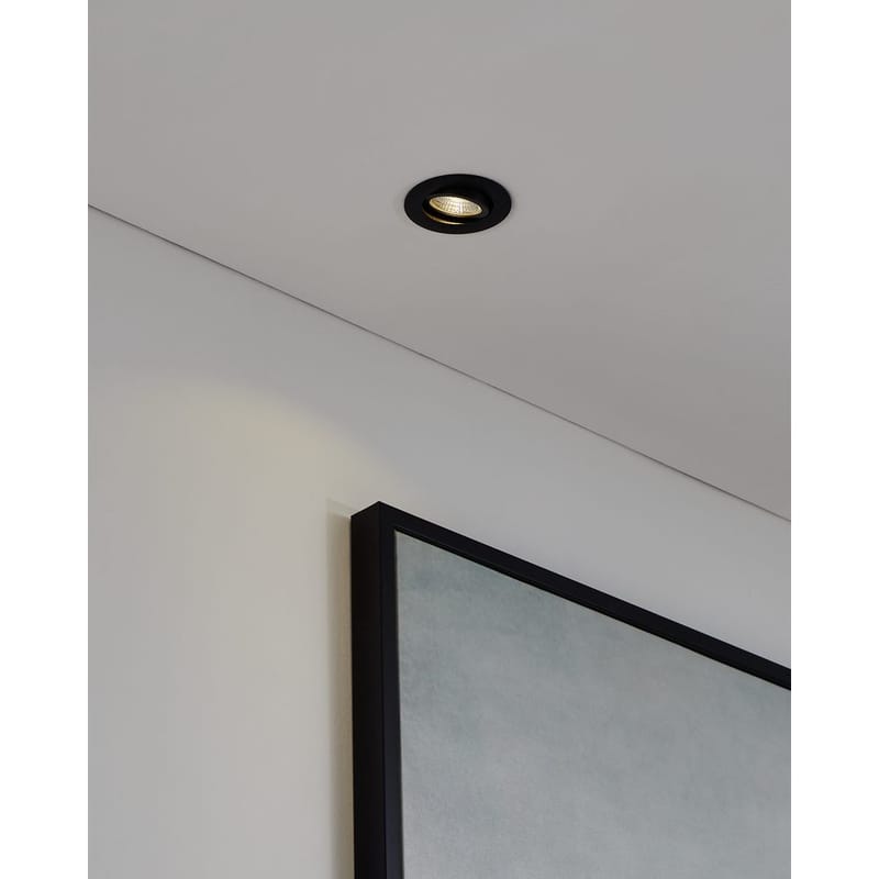 Upotettu Valaisin Saliceto Ø88 mm 2700K - Musta - Valaistus - Hehkulamppu & polttimo - Spottivalaisin & alasvalo - Kattospotti