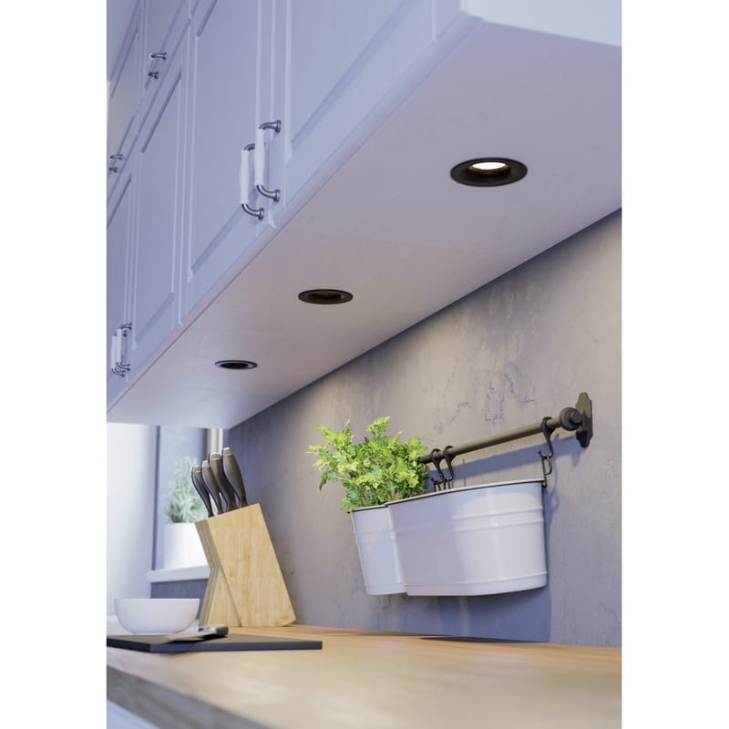 Upotettu Valaisin Saliceto 88 mm 2700K Setti, 3 kpl - Musta - Valaistus - Hehkulamppu & polttimo - Spottivalaisin & alasvalo - Kattospotti