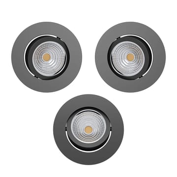 Upotettu Valaisin Saliceto 88 mm 4000K Setti, 3 kpl - Musta - Valaistus - Hehkulamppu & polttimo - Spottivalaisin & alasvalo - Kattospotti