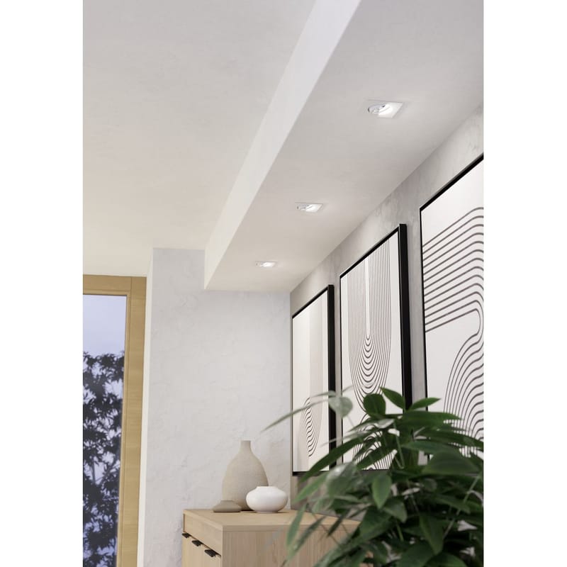 Upotettu Valaisin Saliceto 88x88 mm 2700K Sarja 3 - Valkoinen - Valaistus - Hehkulamppu & polttimo - Spottivalaisin & alasvalo - Kattospotti