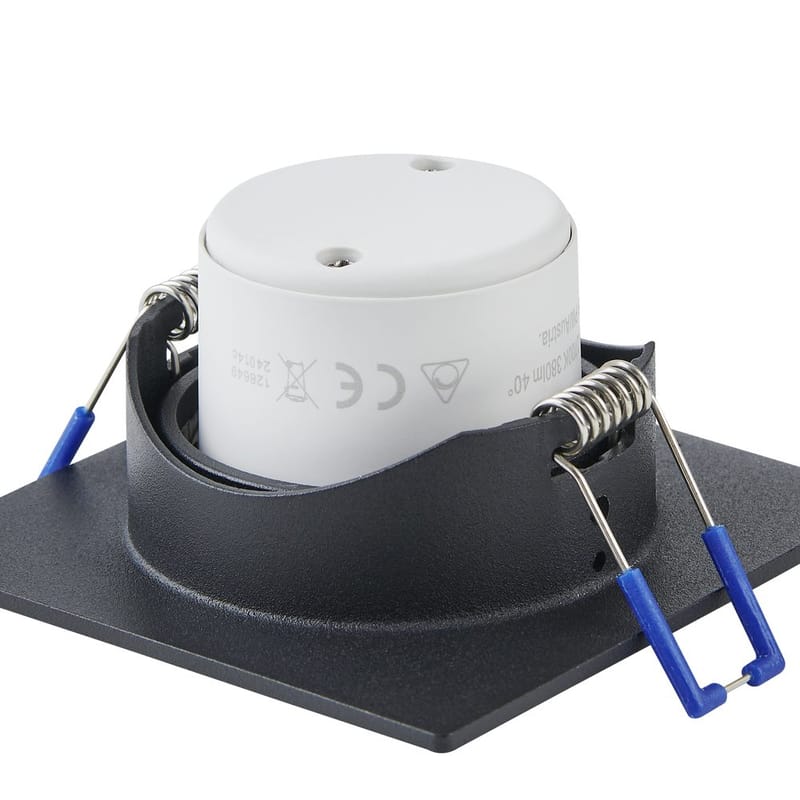 Upotettu Valaisin Saliceto 88x88 mm 4000K Sarja 3 - Musta - Valaistus - Hehkulamppu & polttimo - Spottivalaisin & alasvalo - Kattospotti