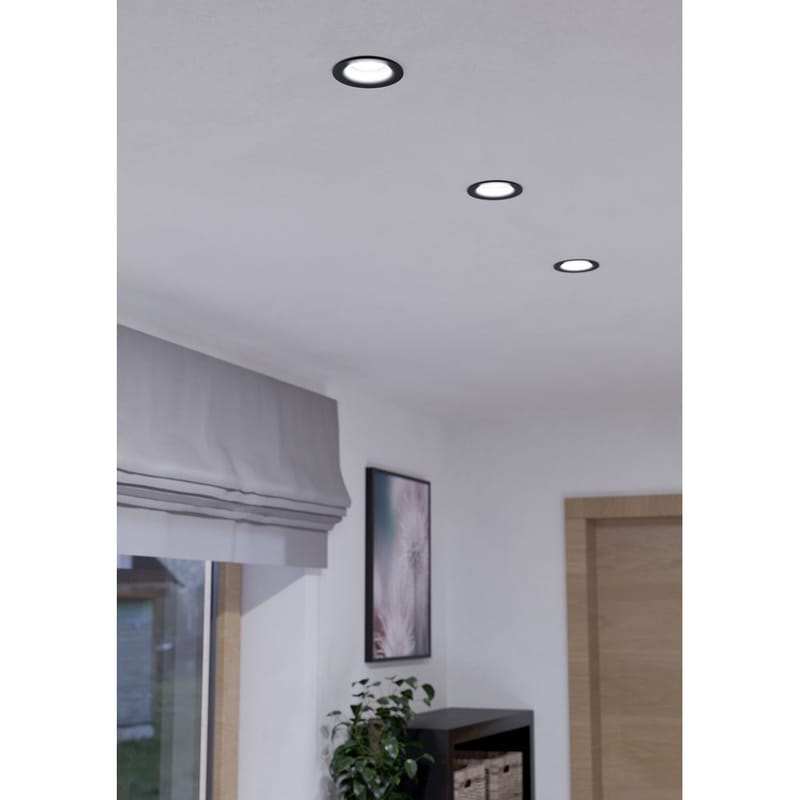 Upotettu Valaisin Saliceto Kiinteä 88 mm 2700K - Musta - Valaistus - Hehkulamppu & polttimo - Spottivalaisin & alasvalo - Kattospotti