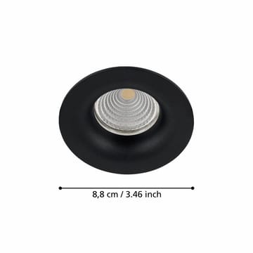 Upotettu Valaisin Saliceto Kiinteä 88 mm 2700K - Musta - Valaistus - Hehkulamppu & polttimo - Spottivalaisin & alasvalo - Kattospotti