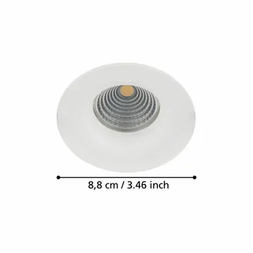 Upotettu Valaisin Saliceto Kiinteä 88 mm 2700K - Valkoinen - Valaistus - Hehkulamppu & polttimo - Spottivalaisin & alasvalo - Kattospotti