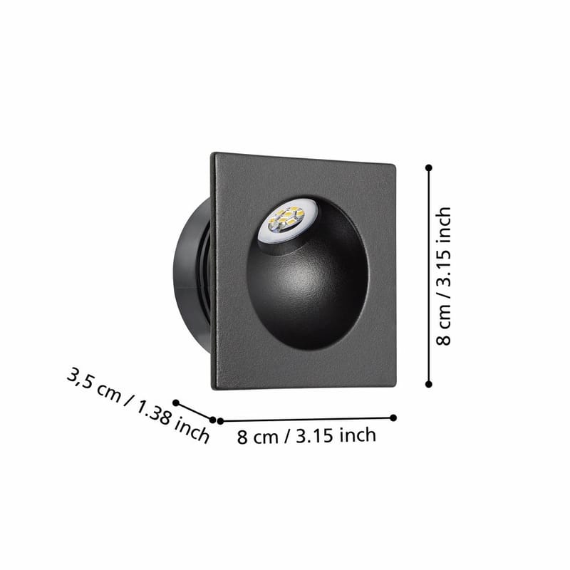 Upotettu Valaisin Zarate - 8 cm - Valaistus - Hehkulamppu & polttimo - Spottivalaisin & alasvalo - Kattospotti