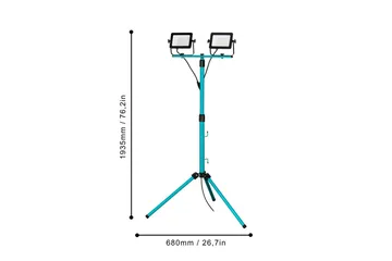 Työvalaistus Eglo LED-Telinevalaisin 2 Lamppua 30W - Valaistus - Hehkulamppu & polttimo - Työvalaistus - Työvalo