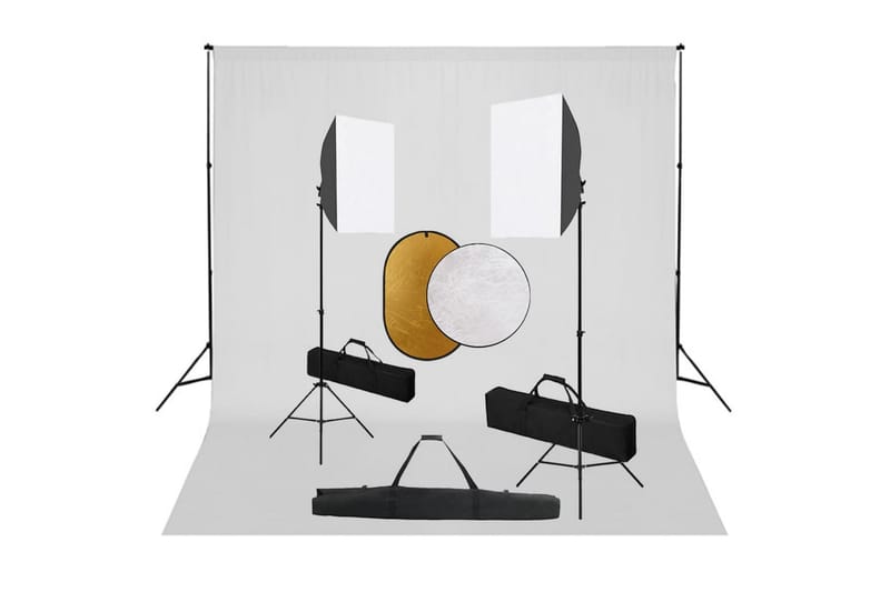 Valokuvastudiosarja softbox-valot, taustakangas ja heijastin - Valaistus - Hehkulamppu & polttimo - Työvalaistus - Valokuvaus & studiovalaisimet