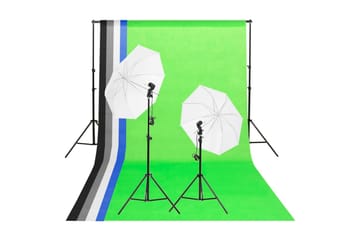 Studiovalosarja taustakankailla ja varjoilla - Valkoinen - Valaistus - Hehkulamppu & polttimo - Työvalaistus - Valokuvaus & studiovalaisimet