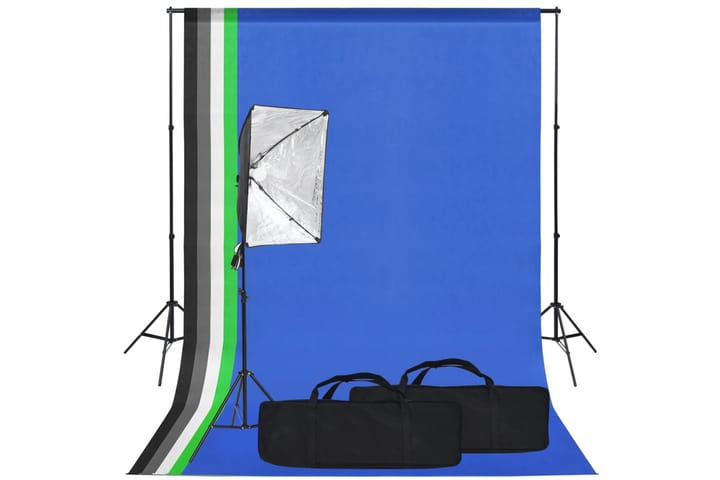 Valokuvastudiosarja softbox-valot ja taustakankaat - Musta - Valokuvaus & studiovalaisimet