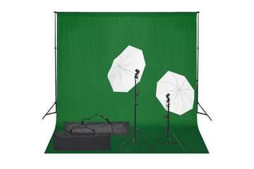 Valokuvastudiosarja valosarjalla ja taustakankaalla - Musta - Valaistus - Hehkulamppu & polttimo - Työvalaistus - Valokuvaus & studiovalaisimet