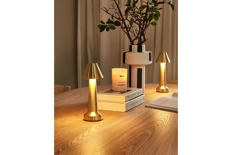 Adasi LED Pöytävalaisin 2 kpl 24 cm - Kulta - Valaistus - Sisävalaistus & lamput - Erikoisvalaisin - Riisipaperivalaisin