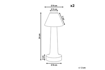 Adasi LED Pöytävalaisin 2 kpl 24 cm - Kulta - Valaistus - Sisävalaistus & lamput - Ikkunavalaisimet - Ikkunavalaisin jalalla