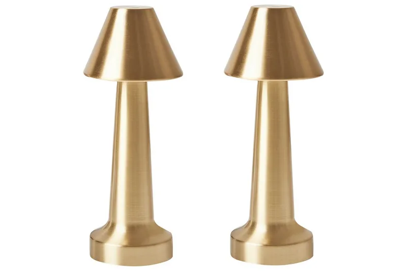 Adasi LED Pöytävalaisin 2 kpl 24 cm, Kulta