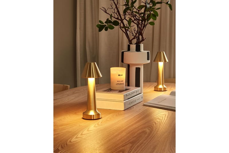 Adasi LED Pöytävalaisin 2 kpl 24 cm - Kulta - Valaistus - Sisävalaistus & lamput - Erikoisvalaisin - Riisipaperivalaisin