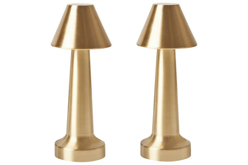 Adasi LED Pöytävalaisin 2 kpl 24 cm, Kulta
