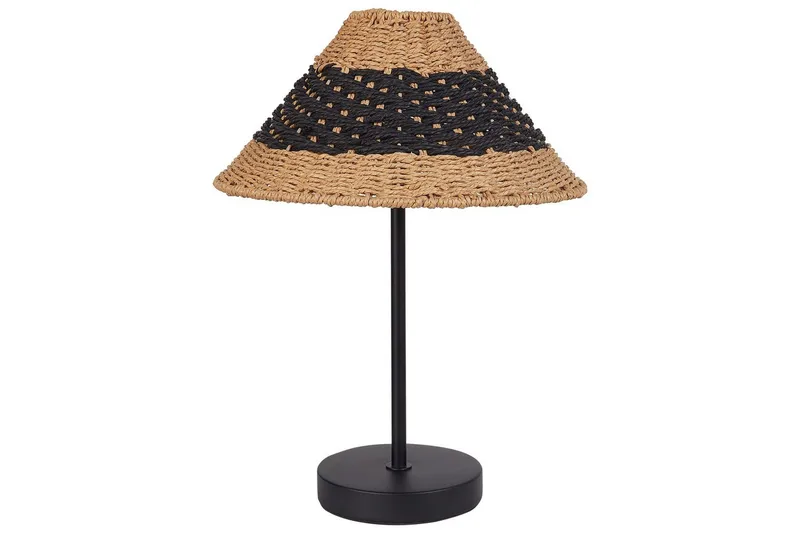 Boieba Pöytävalaisin 40 cm E27, Musta/Luonnonväri