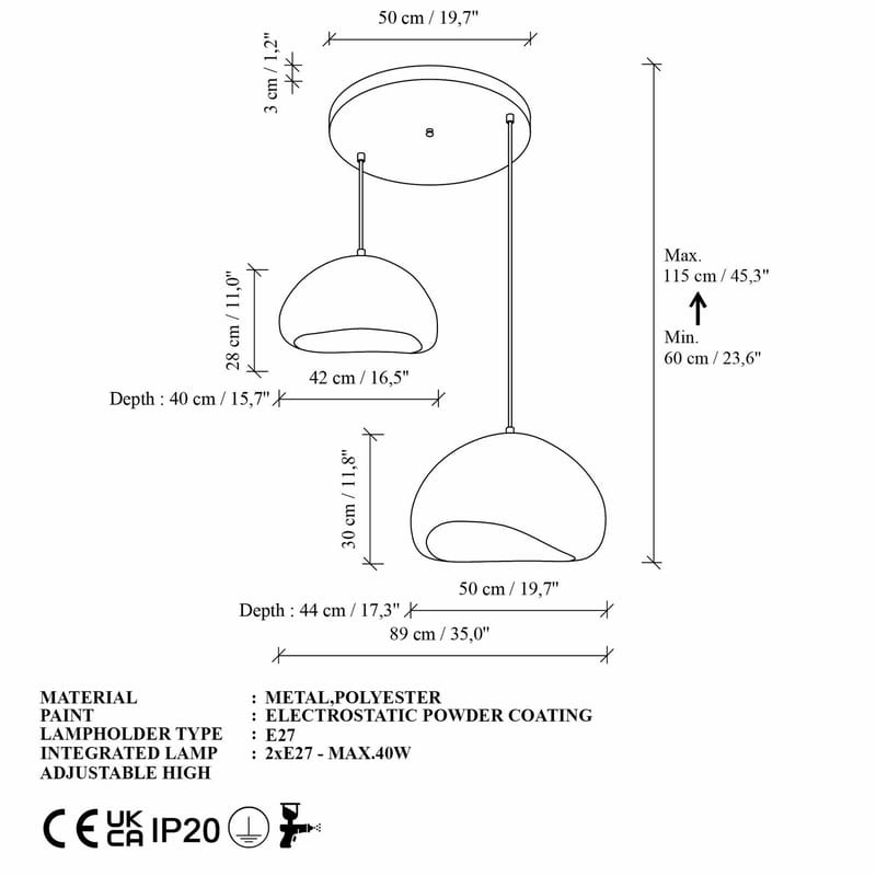 Cadros riippuvalaisin - Valaistus - Sisävalaistus & lamput - Erikoisvalaisin - Riisipaperivalaisin