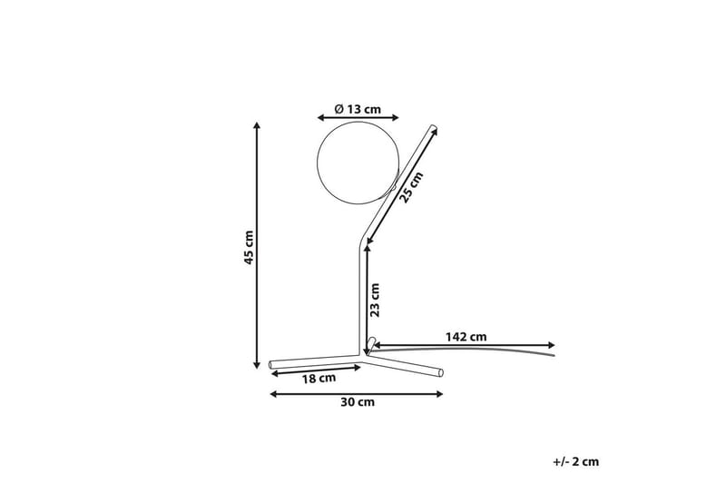 Cominotto Pöytävalaisin 45 cm E14 - Musta/Valkoinen - Valaistus - Sisävalaistus & lamput - Erikoisvalaisin - Riisipaperivalaisin