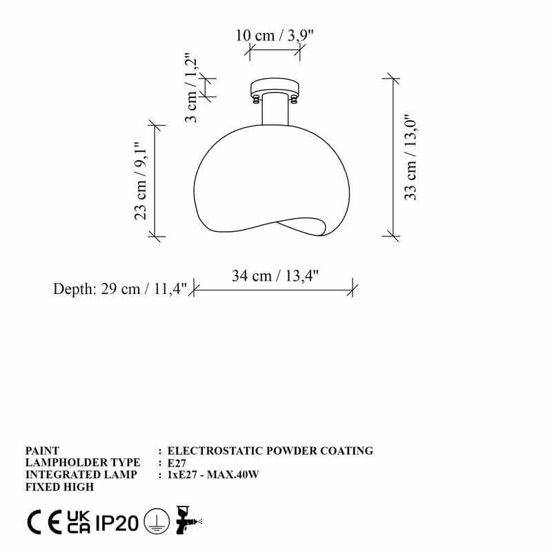 Corlinor pöytävalaisin 34 cm - Valaistus - Sisävalaistus & lamput - Erikoisvalaisin - Riisipaperivalaisin
