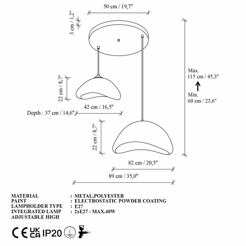Dasina riippuvalaisin - Valaistus - Sisävalaistus & lamput - Erikoisvalaisin - Riisipaperivalaisin