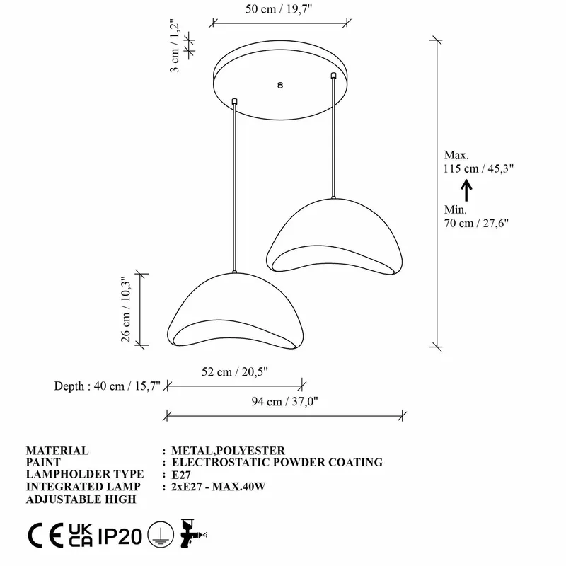 Dasina riippuvalaisin - Valaistus - Sisävalaistus & lamput - Erikoisvalaisin - Riisipaperivalaisin