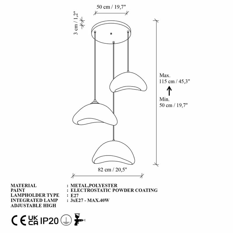 Dasina riippuvalaisin - Valaistus - Sisävalaistus & lamput - Erikoisvalaisin - Riisipaperivalaisin