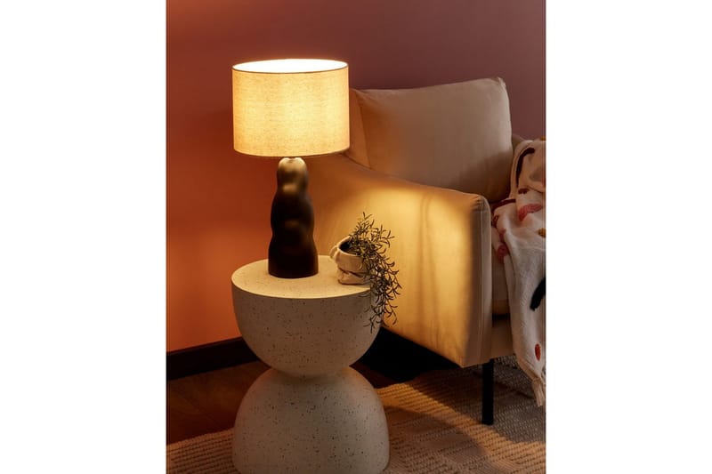 Incantata Pöytävalaisin 51 cm E27 - Musta/Beige - Valaistus - Sisävalaistus & lamput - Erikoisvalaisin - Riisipaperivalaisin