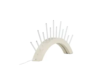 Joulukynttelikkö Björnrike 30 cm - Beige - Valaistus - Sisävalaistus & lamput - Ikkunavalaisimet - Ikkunavalaisin jalalla