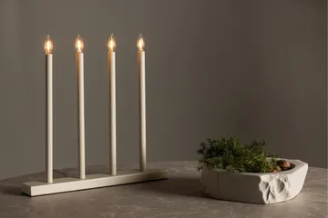 Joulukynttelikkö Lofsdalen 35 cm - Beige - Valaistus - Sisävalaistus & lamput - Ikkunavalaisimet - Ikkunavalaisin jalalla
