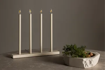 Joulukynttelikkö Lofsdalen 35 cm - Beige - Valaistus - Sisävalaistus & lamput - Ikkunavalaisimet - Ikkunavalaisin jalalla