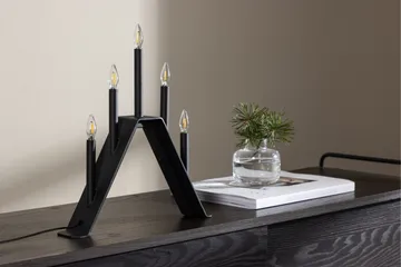 Joulukynttelikkö Lungby 36 cm - Musta - Valaistus - Sisävalaistus & lamput - Ikkunavalaisimet - Ikkunavalaisin jalalla