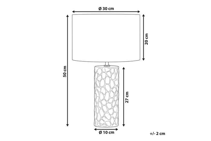 Kamla Pöytävalaisin 50 cm E27 - Harmaa/Beige - Valaistus - Sisävalaistus & lamput - Erikoisvalaisin - Riisipaperivalaisin