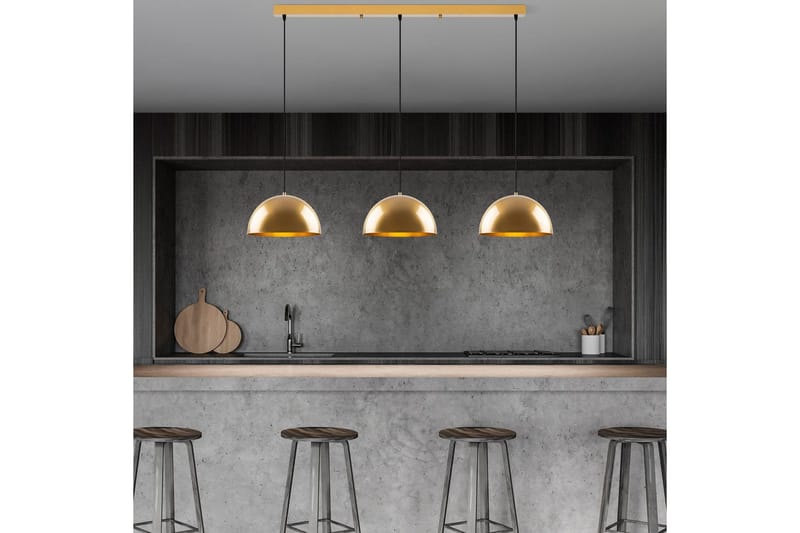 Kattokruunu Brena Kulta Kolme Kantaa - 145 x 40 x 116 cm - Valaistus - Sisävalaistus & lamput - Erikoisvalaisin - Riisipaperivalaisin