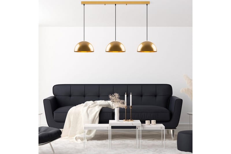 Kattokruunu Brena Kulta Kolme Kantaa - 145 x 40 x 116 cm - Valaistus - Sisävalaistus & lamput - Erikoisvalaisin - Riisipaperivalaisin