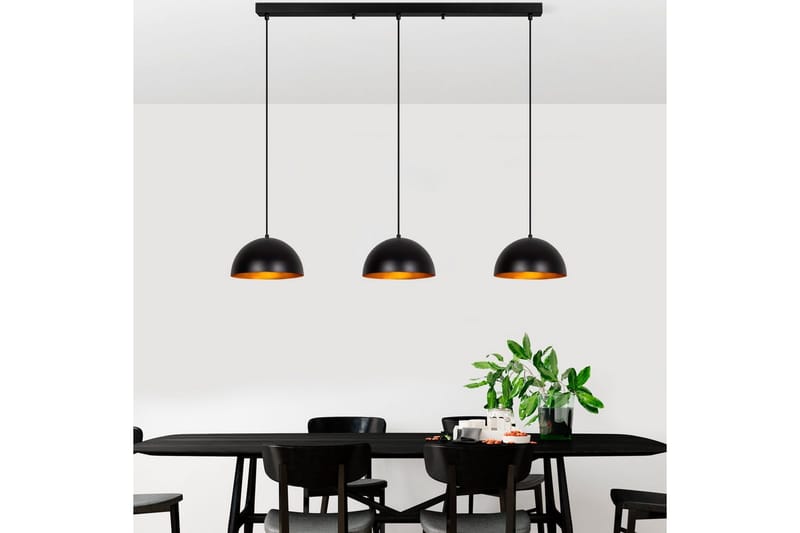 Kattokruunu Brena Musta Kolme Kantaa - 140 x 30 x 111 cm - Valaistus - Sisävalaistus & lamput - Erikoisvalaisin - Riisipaperivalaisin