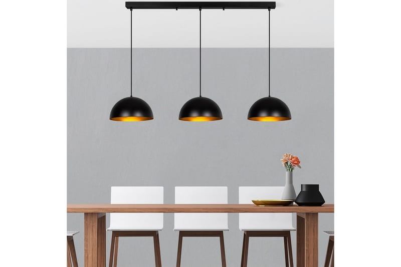 Kattokruunu Brena Musta Kolme Kantaa - 145 x 40 x 116 cm - Valaistus - Sisävalaistus & lamput - Erikoisvalaisin - Riisipaperivalaisin