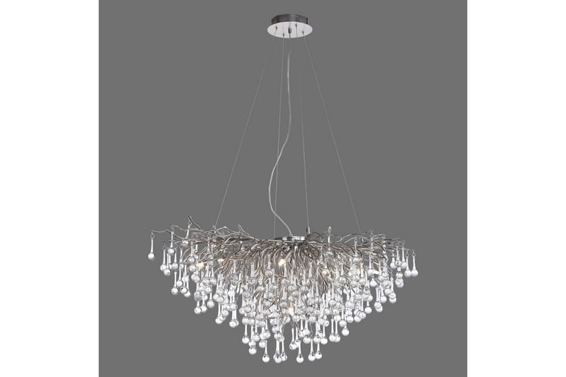 Kattokruunu Icicle - 50x250x100 cm, Teräs - Valaistus - Sisävalaistus & lamput - Erikoisvalaisin - Riisipaperivalaisin