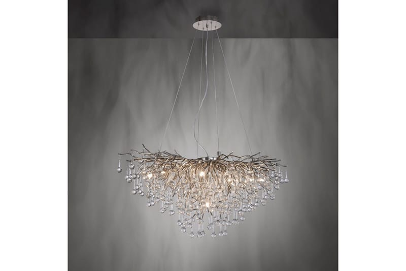 Kattokruunu Icicle - 50x250x100 cm, Teräs - Valaistus - Sisävalaistus & lamput - Erikoisvalaisin - Riisipaperivalaisin
