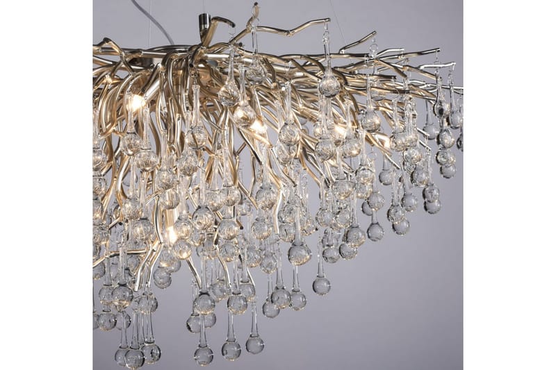 Kattokruunu Icicle - 50x250x100 cm, Teräs - Valaistus - Sisävalaistus & lamput - Erikoisvalaisin - Riisipaperivalaisin