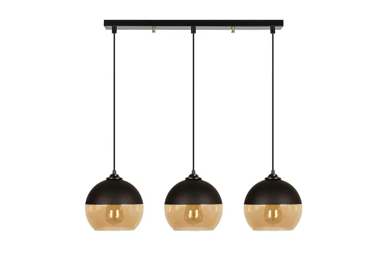 Kattokruunu Jebax kolme musta / hunaja - Kulta/Musta - Valaistus - Sisävalaistus & lamput - Erikoisvalaisin - Riisipaperivalaisin