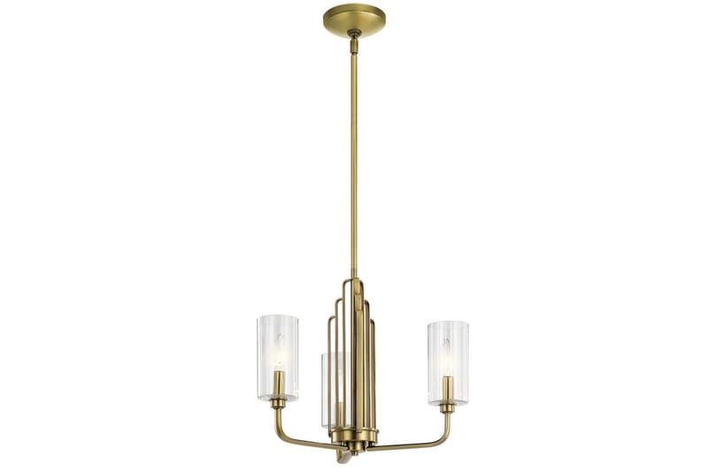 Kattokruunu Kichler Kimrose 374x459 mm, Harjattu luonnollinen messinki, 374x459 mm, Harjattu luonnollinen messinki