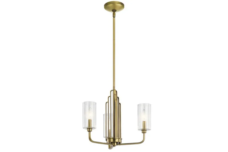 Kattokruunu Kichler Kimrose 374x459 mm, Harjattu luonnollinen messinki, 374x459 mm, Harjattu luonnollinen messinki