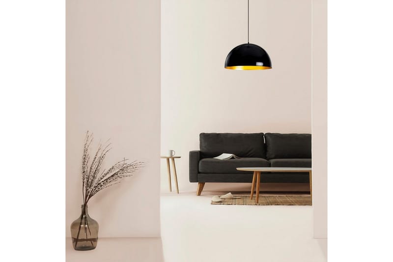 Kattokruunu Rantesh Musta - 50 x 50 cm - Valaistus - Sisävalaistus & lamput - Erikoisvalaisin - Riisipaperivalaisin