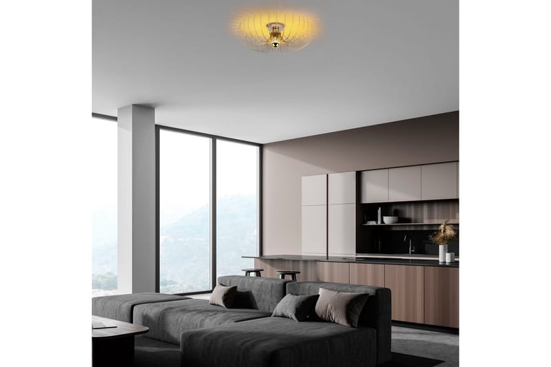 Kattokruunu Sadorte Kulta - 56 x 56 x 16 cm - Valaistus - Sisävalaistus & lamput - Erikoisvalaisin - Tiffanylamppu