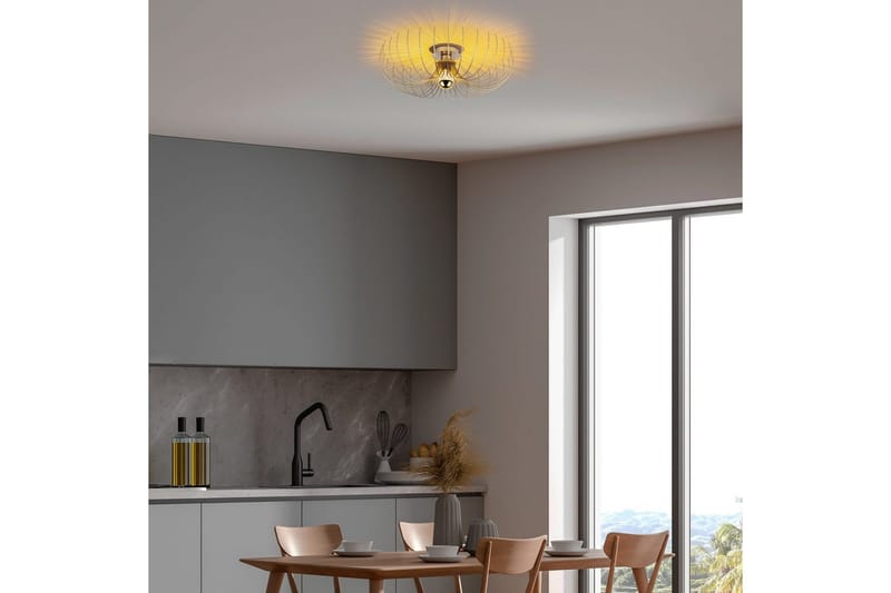 Kattokruunu Sadorte Kulta - 56 x 56 x 16 cm - Valaistus - Sisävalaistus & lamput - Erikoisvalaisin - Tiffanylamppu