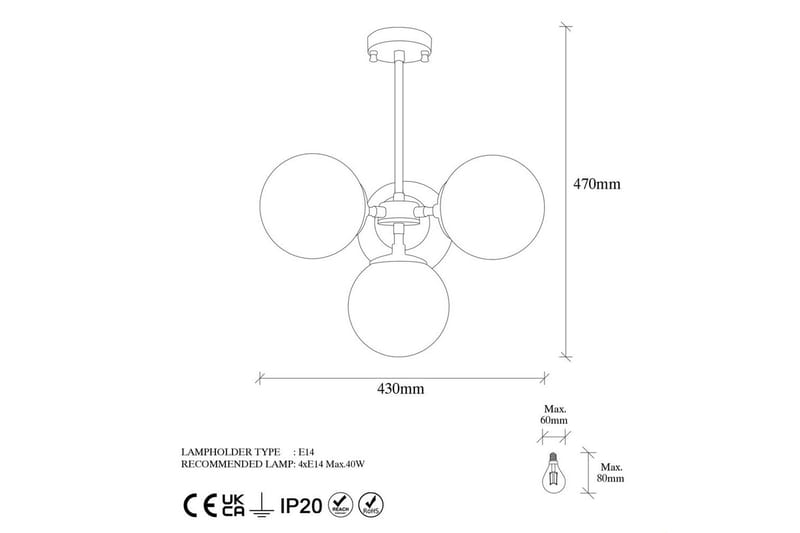 Kattokruunu Seliorville Kolme pistorasiaa - Kolme pistorasiaa - Valaistus - Sisävalaistus & lamput - Erikoisvalaisin - Riisipaperivalaisin