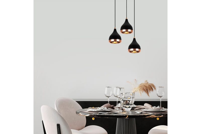 Kattokruunu Soodne musta / kupari - Kupari/Musta - Valaistus - Sisävalaistus & lamput - Erikoisvalaisin - Riisipaperivalaisin