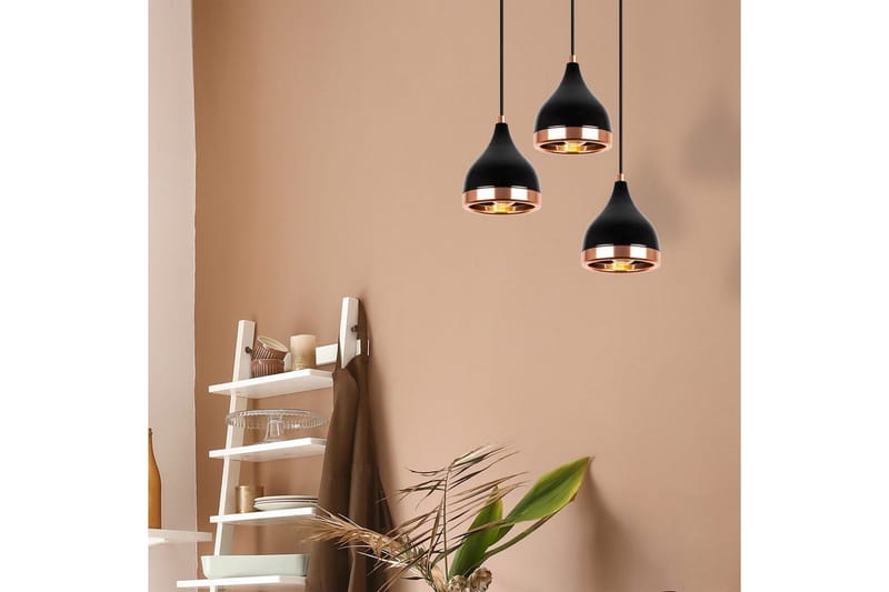 Kattokruunu Soodne musta / kupari - Kupari/Musta - Valaistus - Sisävalaistus & lamput - Erikoisvalaisin - Riisipaperivalaisin