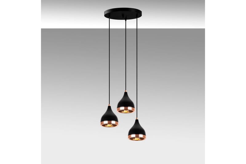 Kattokruunu Soodne musta / kupari - Kupari/Musta - Valaistus - Sisävalaistus & lamput - Erikoisvalaisin - Riisipaperivalaisin